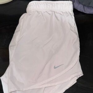Nike white tempo running shorts